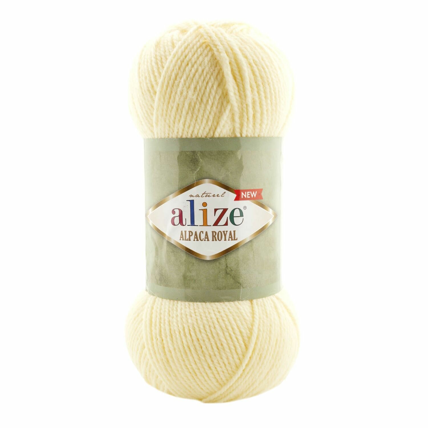 Пряжа Alpaca royal new, Alize, кремовый - 01, 55% aкрил, 30% шерсть, 15% aльпака, 5 мотков, 100 г, 250 м.