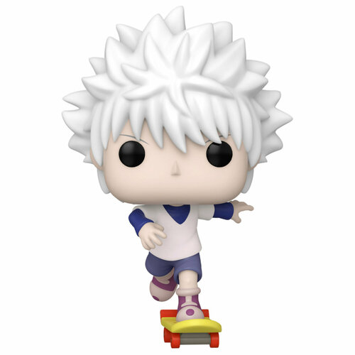 футболка футболка hunter x hunter охотник х охотник киллуа черная размер s черный Фигурка Funko POP! Animation: Hunter x Hunter: Killua w/ Skateboard (Exc) 72025