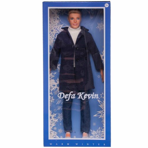 Кукла Defa Kevin Юноша в синем пальто, 30 см