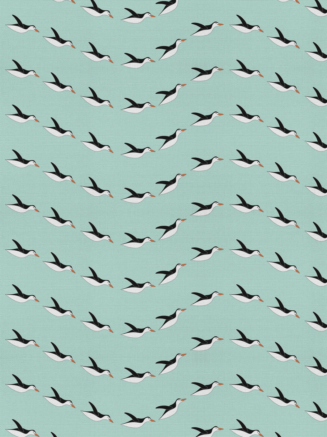 Отрезная ткань для мебели Ambesonne  Волны пингвинов  метражом для рукоделия и шитья  оксфорд  155 см