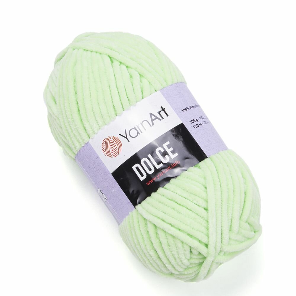 Пряжа Dolce (YarnArt), св. салат - 850, 100% микрополиэстер, 5 мотков, 100 г, 120 м.