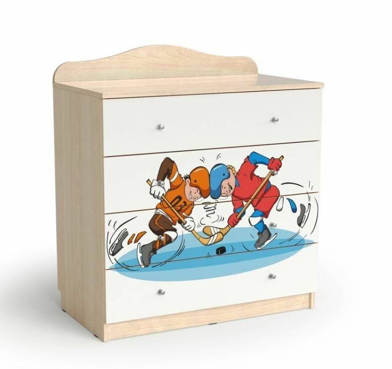 фото Комод для детской Мама Хоккей Ясень Шимо