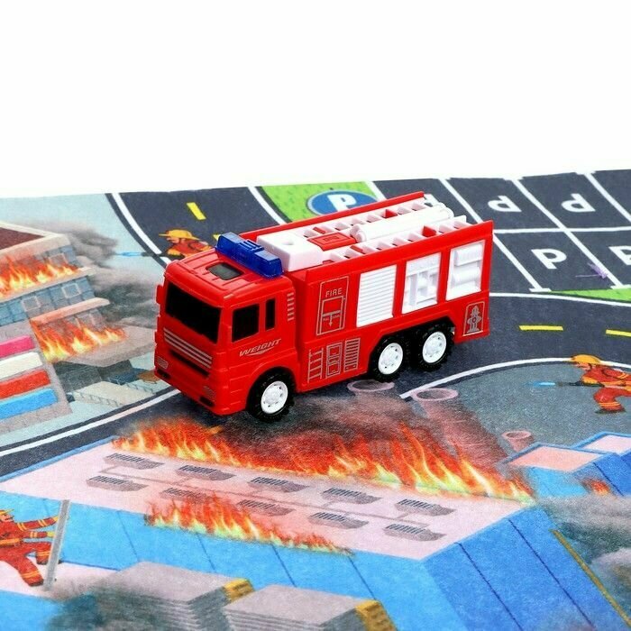 Игровой набор "Город", с ковриком и машинкой