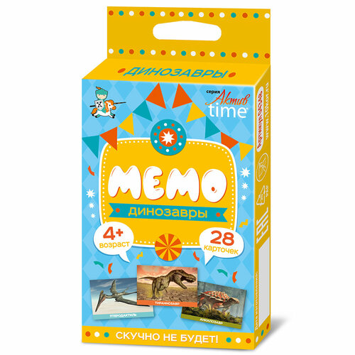 Игра мемо Динозавры. Серия актив time 04348 настольная игра мемо флаги европа 04352 десятое королевство