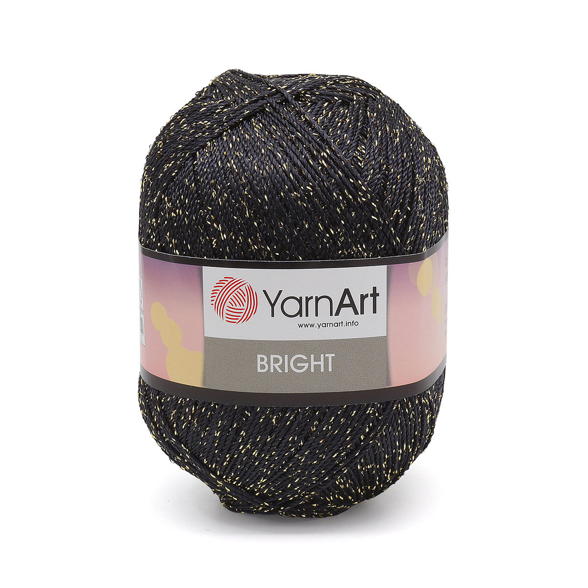 Пряжа 6 шт YarnArt Bright черный-золото (105)