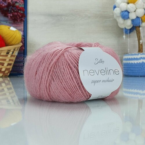 Пряжа SILKE Neveline (Silke), пудра - 201, 60% мохер, 40% акрил, 2 мотка, 50 г, 150 м.