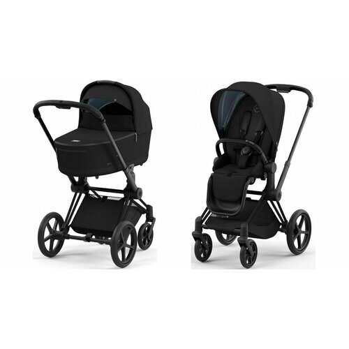 Коляска 2 в 1 (компл) Cybex PRIAM IV Sepia Black шасси Matt Black коляска 3 в 1 new cybex priam iv sepia black шасси matt black с автолюлькой sb plus