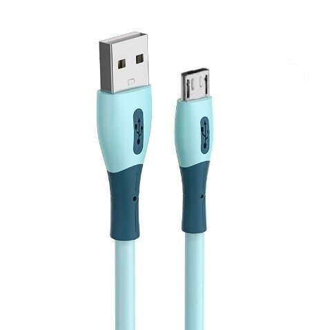 Кабель для зарядки телефона micro usb 1,8м бирюзовый