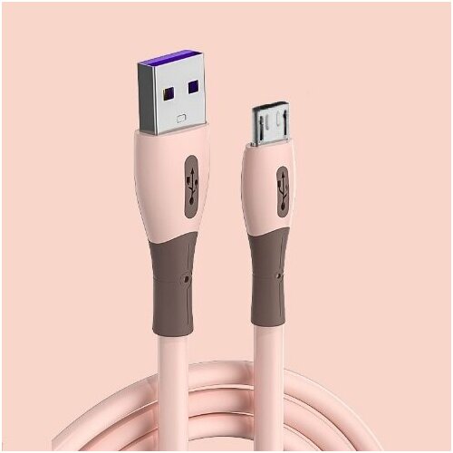 Кабель для зарядки телефона micro usb 1,8м розовый