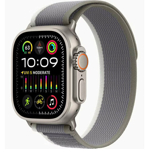 Apple Watch Ultra 2 49mm Titanium Case with GreenGray Trail Loop SM 10139000₽