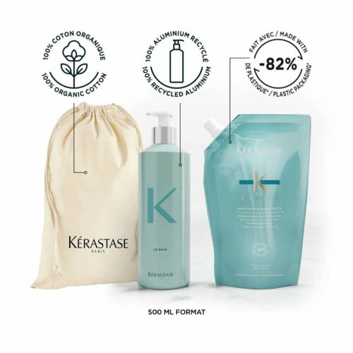 KERASTASE Шампунь и Дозатор Resistance Bain Force Architecte 500 МЛ kerastase набор подарочный resistance 250 100 150 мл