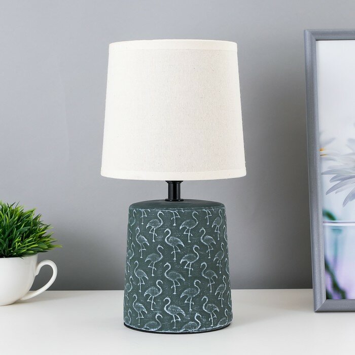 фото RISALUX Настольная лампа 16560/1GR E14 40Вт зеленый 15х15х29,5 см