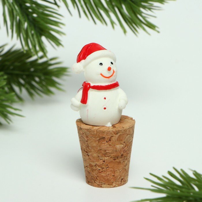 фото Пробки для вина "Снеговик" 7 х 2,3 см