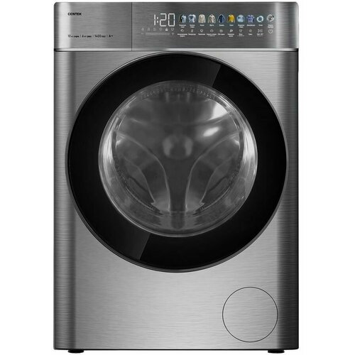 Стиральная машина CENTEK CT-1965 с фронтальной загрузкой 10кг 1400обмин с сушкой инверторная 7620700₽