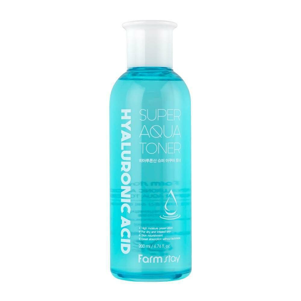 MYUNGIN COSMETICS Тонер суперувлажняющий с гиалуроновой кислотой FarmStay Hyaluronic Acid Super Aqua Toner, 200мл. Уход для лица