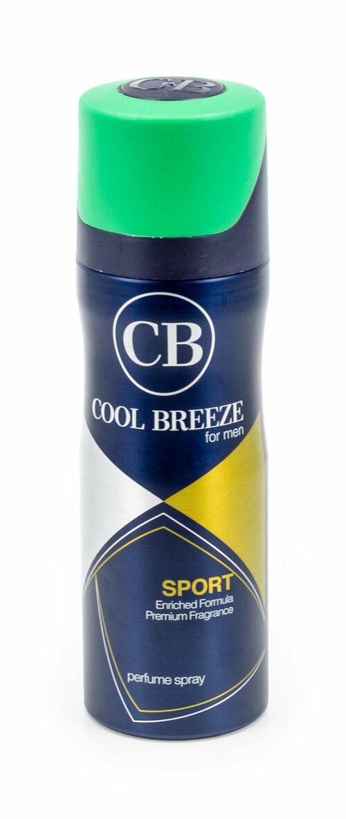 Дезодорант мужской COOL BREEZE / Кул Бриз Sport спрей 200мл / защита от пота и запаха