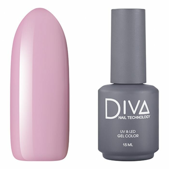 Гель-лак для ногтей Diva Nail Technology плотный, светлый, насыщенный, розовый, 15 мл