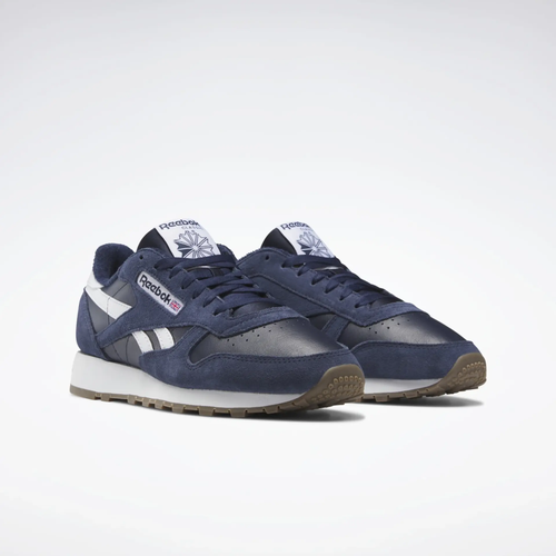 фото Кроссовки reebok classic leather, размер 6,5 us, синий