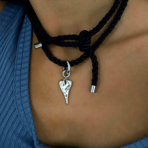 Колье Hitrospletenia, длина 100 см, серебряный