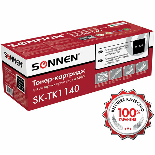 Тонер-картридж лазерный SONNEN (SK-TK1140) для KYOCERA FS-1035MFP/1135MFP/M2035dn/M2535dn, ресурс 7200 стр, 364084 картридж kyocera tk1140 fs 1035mfp 1135mfp 7 2k compatible