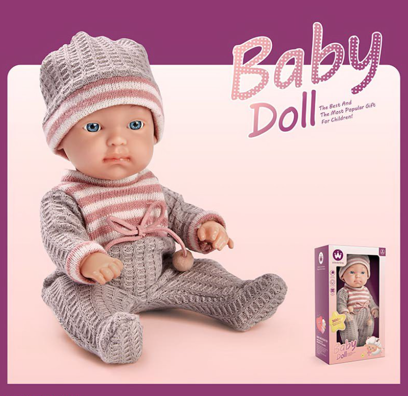 Кукла - пупс BABY DOLL в коробке для девочек, дочки-матери 23 см, W9T-01A