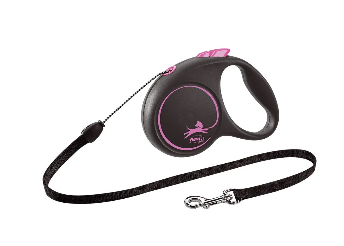 Рулетка Black Design S трос 5м 12кг; розовый FLEXI