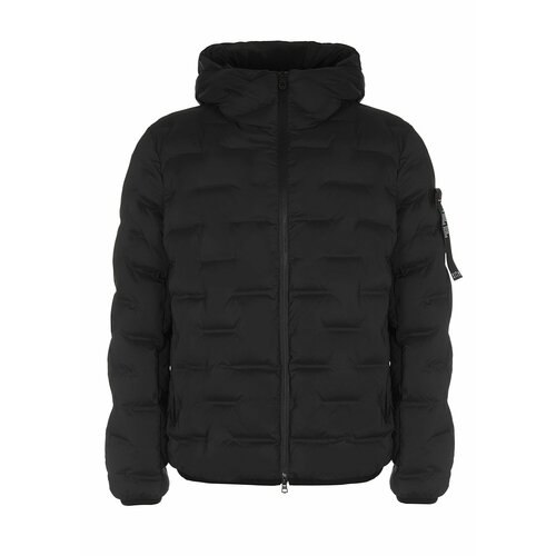  куртка Peuterey, демисезон/зима, силуэт прямой, капюшон, карманы, размер XL, черный