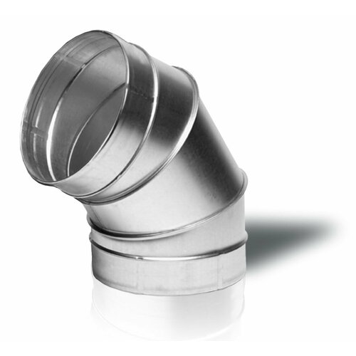 фото Отвод круглый цинк ф200 - 40х40 - 45° (ст. оц.0,50), вентстор vent store