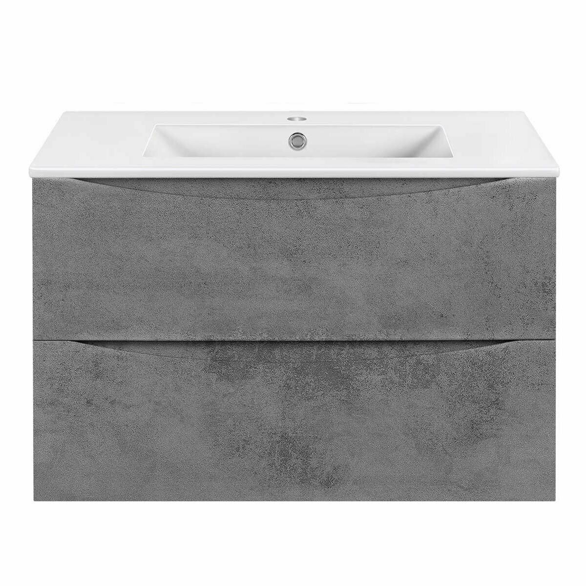 Тумба с керамической раковиной Vincea Mia Slim 800 Beton