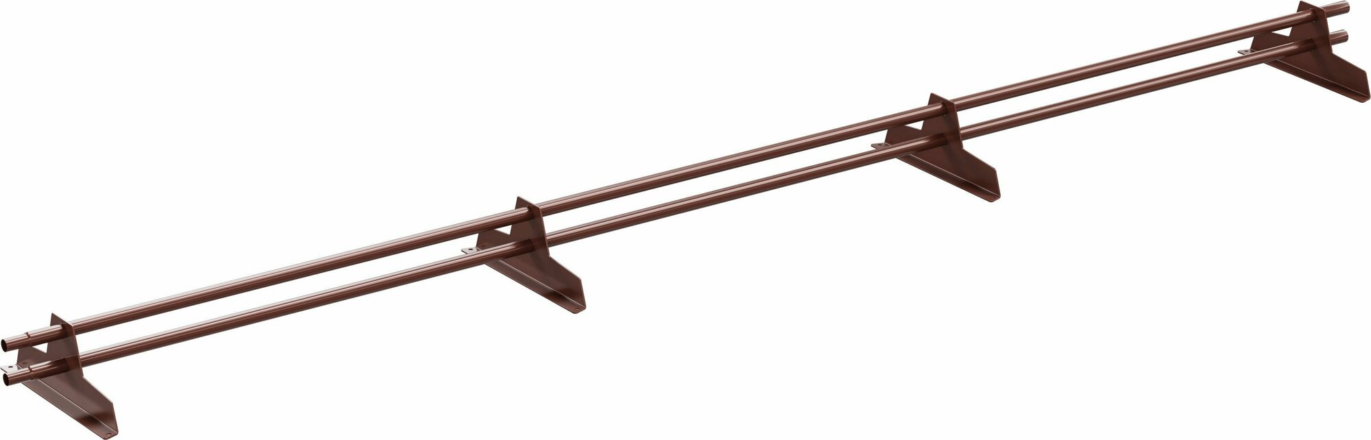 фото Снегозадержатель для металлочерепицы трубчатый круглый Вегасток 3 м коричневый RAL 8017