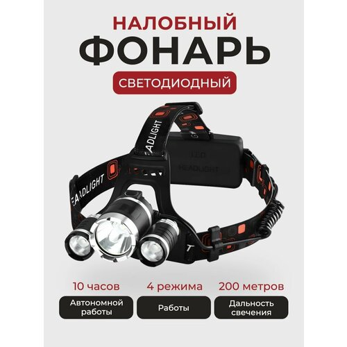 фото Фонарь налобный яркий аккумуляторный high power headlamp