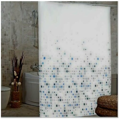 Непромокаемая Штора Синего цвета 