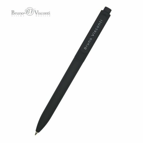 Ручка шариковая автоматическая 07 мм BrunoVisconti SoftClick Black стержень синий корпус soft touch 474₽