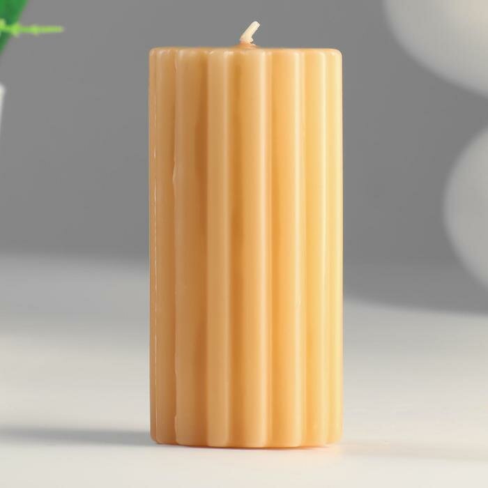 Свеча- цилиндр ароматическая "Рельеф. Сандаловое дерево", 5х10 см