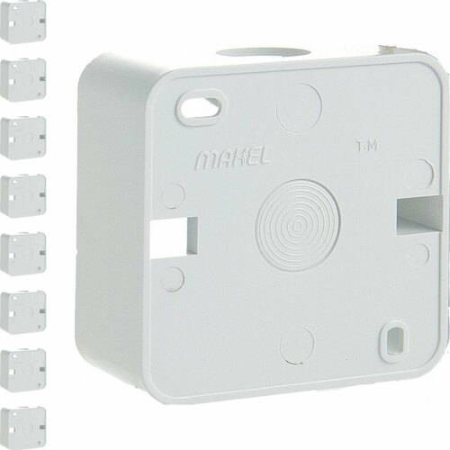 Коробка установочная Makel Mimoza 81x81 квадратная IP20 белая (комплект из 8 шт.)