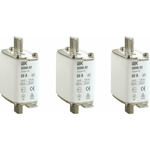 Плавкий предохранитель IEK ППНИ-33 100А габарит 0 (комплект из 2 шт.) - купить с