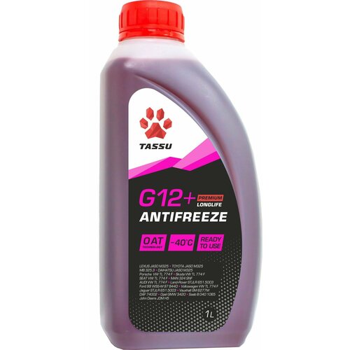 Антифриз готовый TASSU ANTIFREEZE Red G12+ -40C 1л