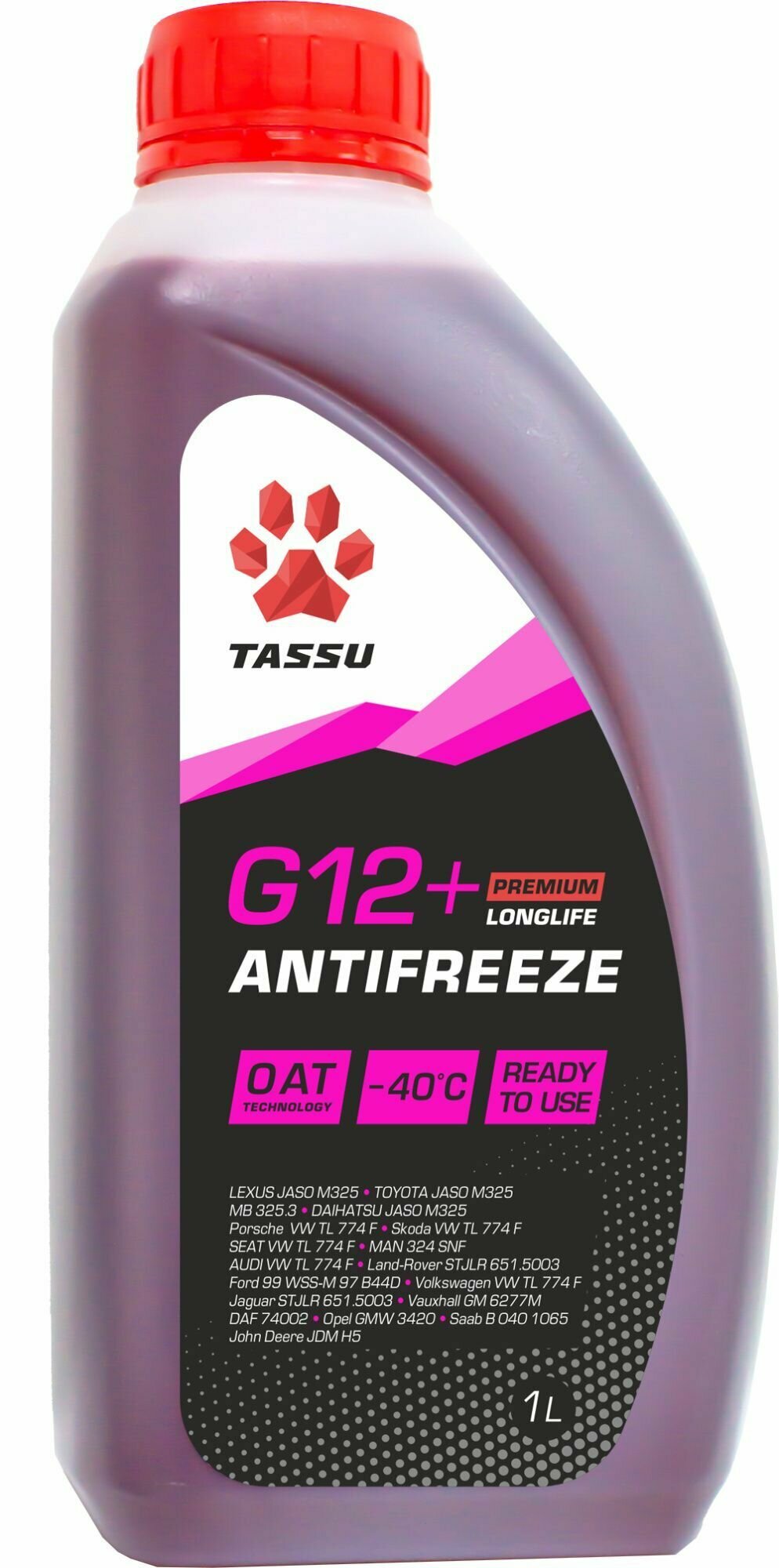 фото Антифриз готовый TASSU ANTIFREEZE Red G12+ -40C 1л