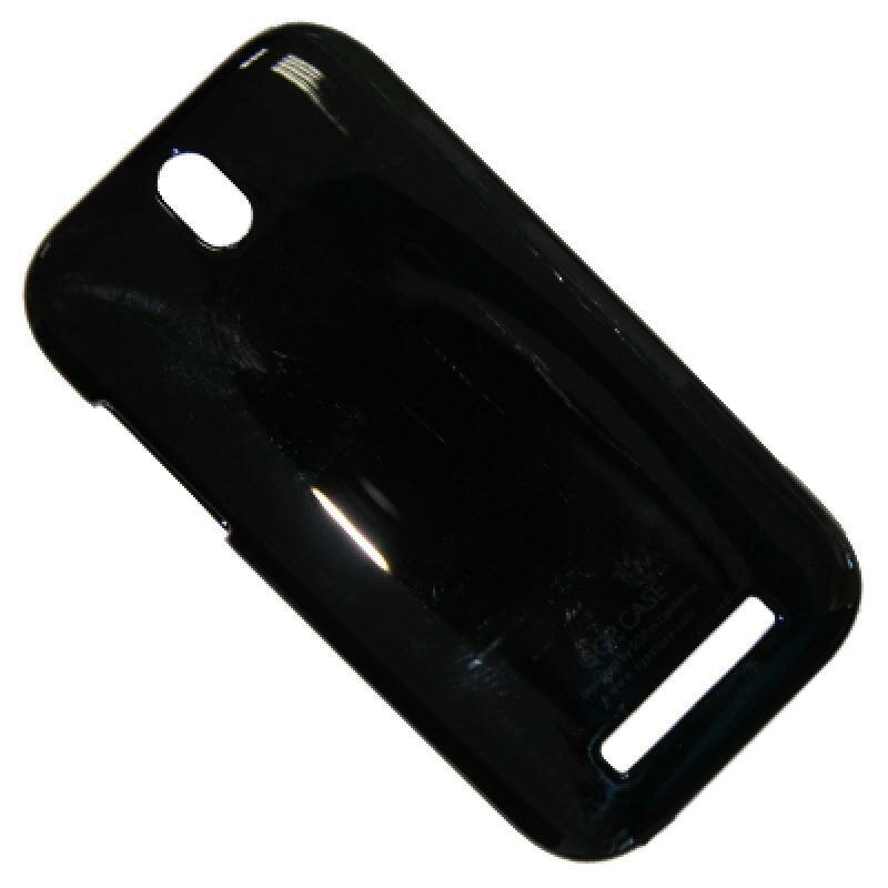 Чехол для HTC One SV (T528t) задняя крышка пластик лакированный <черный>