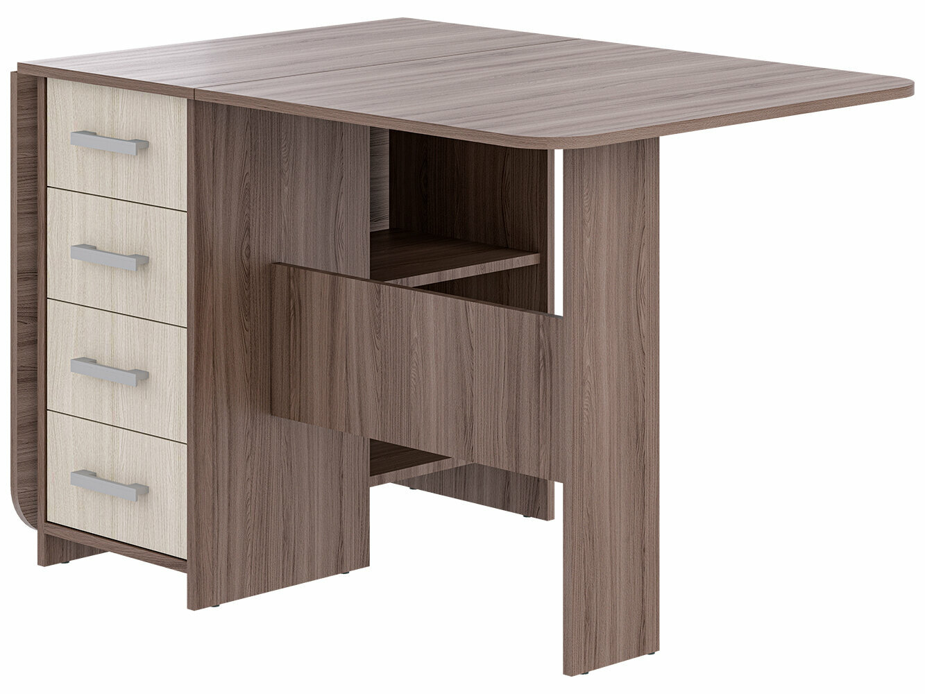 фото Стол-тумба с ящиками СТ-6, Ясень шимо темный/Ясень шимо светлый