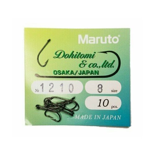 фото Крючок рыболовный универсал maruto 1210 размер № 8 (упак. 10 шт) с покрытием br