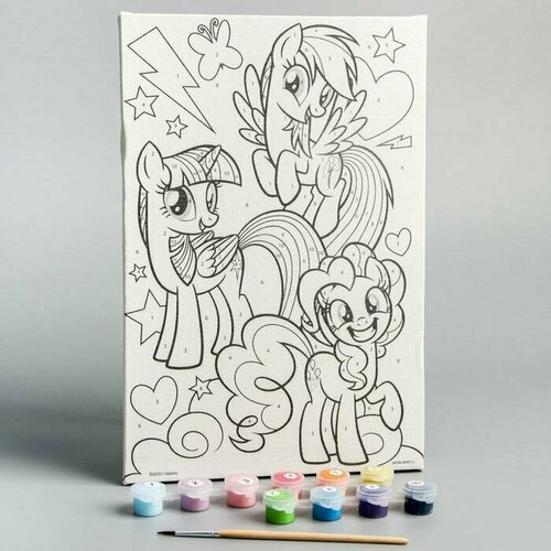 фото Картина по номерам "друзья", my little pony, 20 х 30 см