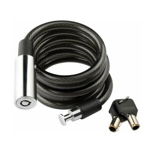 фото Трос- замок stels для велосипеда 10х1500 мм, замок с ключами