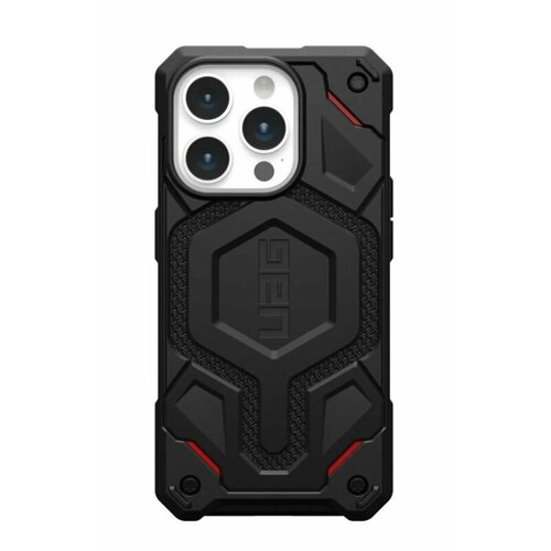 чехол uag для iphone 14 pro max monarch pro kevlar for magsafe kevlar black 114031113940 Чехол с поддержкой MAGSAFE Uag Monarch Pro для iPhone 15 Pro MAX 6.7, цвет чёрный (Kevlar-Black)