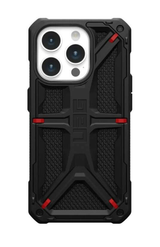 Чехол Uag Monarch для iPhone 15 Pro 6.1", цвет черный (Kevlar-Black)