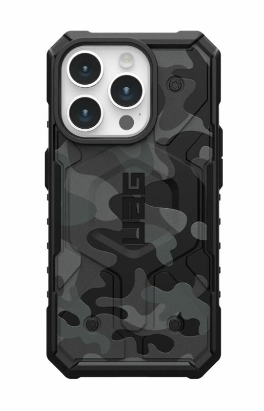 Чехол с поддержкой MAGSAFE Uag Pathfinder SE для iPhone 15 Pro MAX 6.7", цвет темный камуфляж (Midnight Camo)