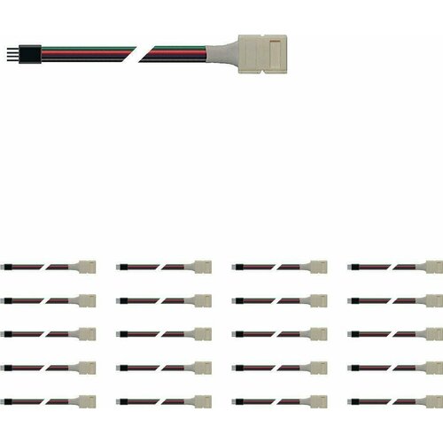 Коннектор JazzWay PLSC-10x4/15/4pin для светодиодных лент STN-5050, MVS-5050 RGB (комплект из 20 шт)