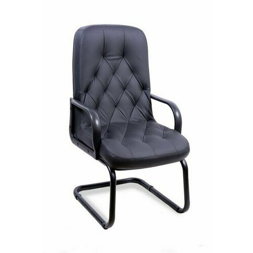 Компьютерное офисное кресло Мирэй Групп премьер стандарт короткий конференц, Экокожа, Черное