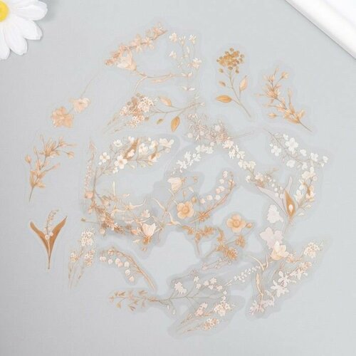 Наклейки для творчества пластик Соцветия набор 40 шт 02х10х15 см 607₽