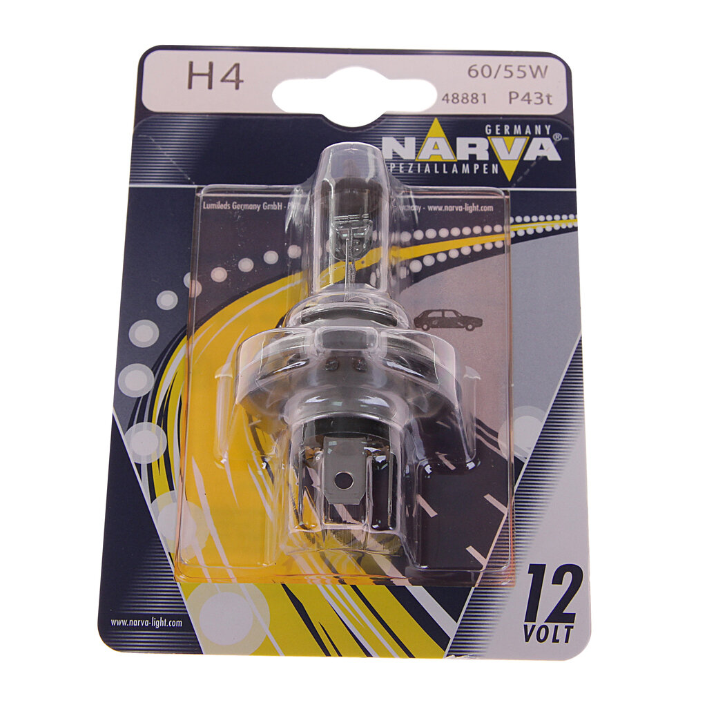 Лампа 12V H4 60/55W P43t-38 блистер (1шт.) NARVA